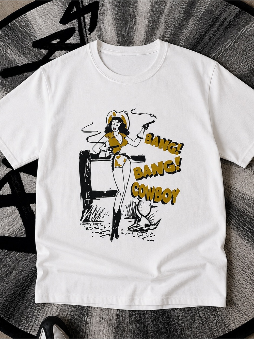 Bang! Bang! Cowboy Shirt, Retro Western Graphic T‑Shirt, Country Unisex